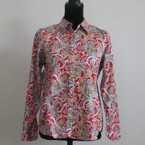 Chaps Petite Paisley Blouse